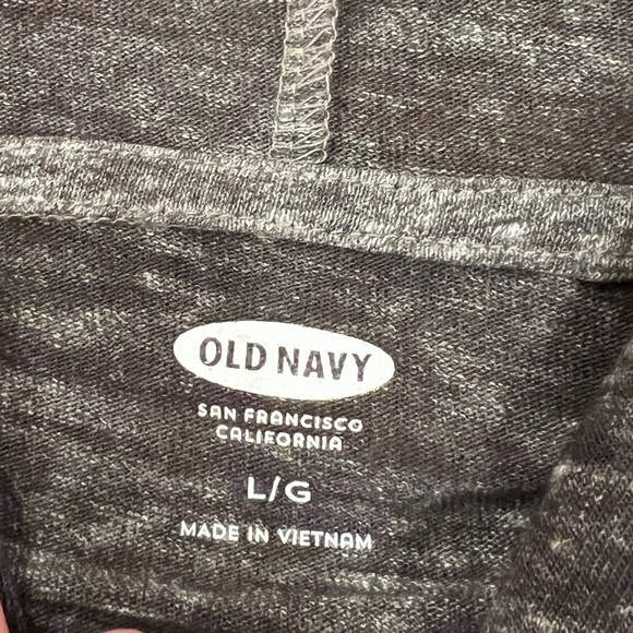 OLD NAVY Women’s Heather Grey  Linen Blend Hoodie Lightweight Size Large - Picture 2 of 6